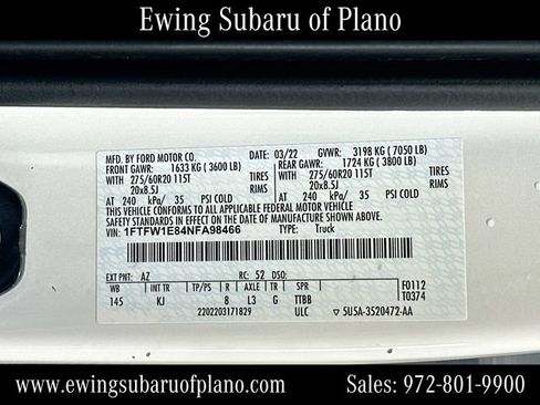 Used 2022 Ford F150 King Ranch w/ Equipment Group 601A High AWD/4WD image 34