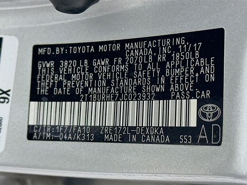 Used 2018 Toyota Corolla L image 12