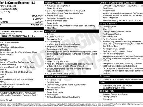 Used 2018 Buick LaCrosse Essence w/ Sun and Shade Package image 12