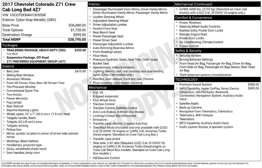 Used 2017 Chevrolet Colorado Z71 AWD/4WD image 45