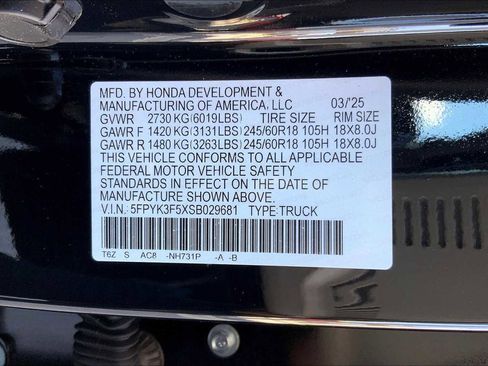 New 2025 Honda Ridgeline RTL image 18