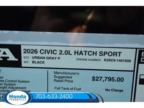New 2026 Honda Civic Sport image 33