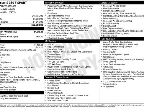 Used 2025 Lexus IS 350 F Sport w/ Navigation Package RWD image 5