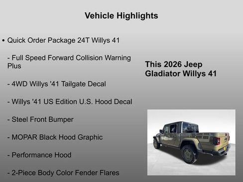 New 2026 Jeep Gladiator Willys AWD/4WD image 35