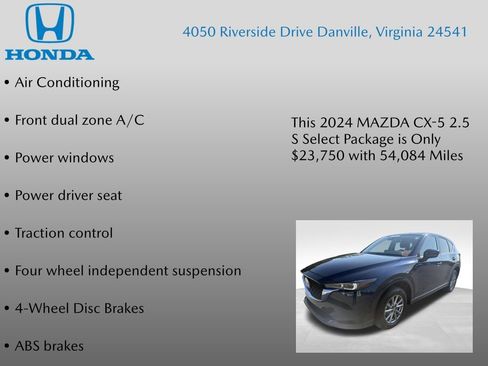 Used 2024 MAZDA CX-5 AWD 2.5 S w/ Select Package image 12