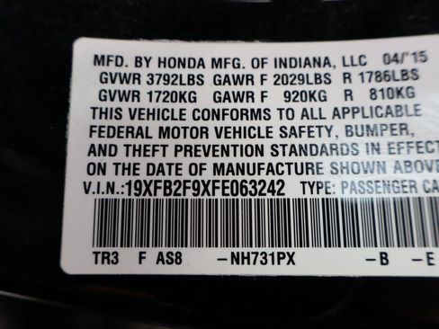 Used 2015 Honda Civic EX-L image 13