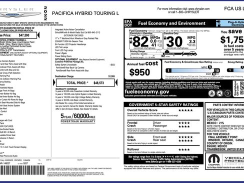 Used 2022 Chrysler Pacifica Touring-L FWD image 3