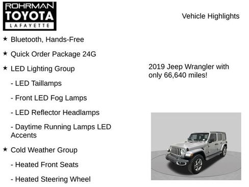 Used 2019 Jeep Wrangler Unlimited Sahara w/ LED Lighting Group AWD/4WD image 8