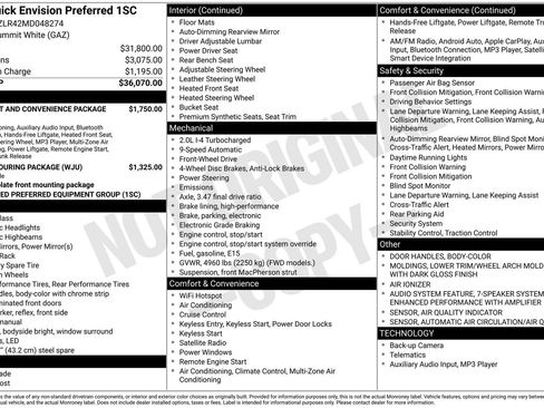 Used 2021 Buick Envision Preferred image 3