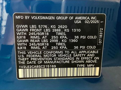 New 2025 Volkswagen Atlas Cross Sport SE image 33