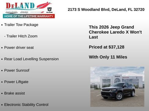 New 2026 Jeep Grand Cherokee Laredo X AWD/4WD image 18