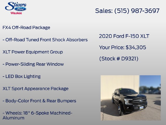 Used 2020 Ford F150 XLT w/ Equipment Group 302A Luxury AWD/4WD image 22