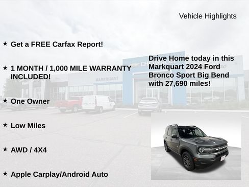 Used 2024 Ford Bronco Sport Big Bend AWD/4WD image 8