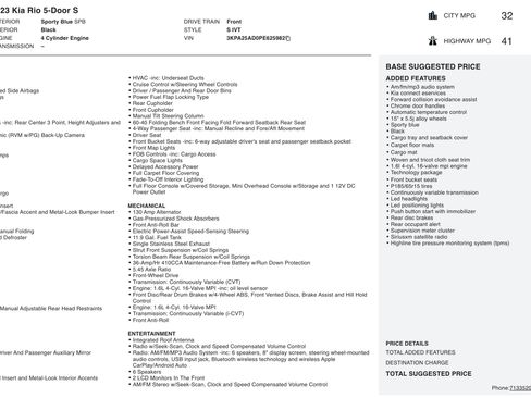 Used 2023 Kia Rio S w/ Technology Package image 5