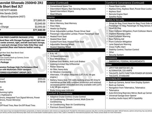 Used 2026 Chevrolet Silverado 2500 ZR2 w/ Snow Plow Prep/Camper Package image 3