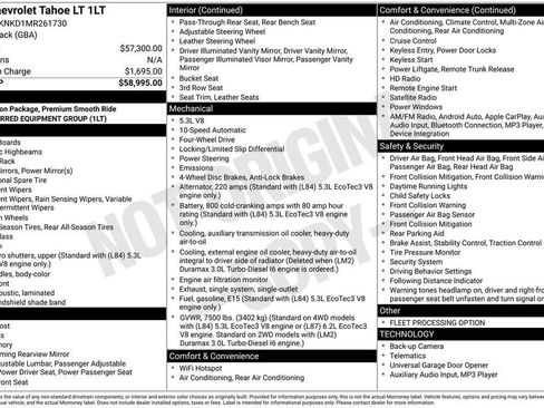 Used 2021 Chevrolet Tahoe LT AWD/4WD image 10