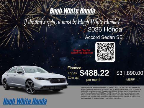 New 2026 Honda Accord SE image 7