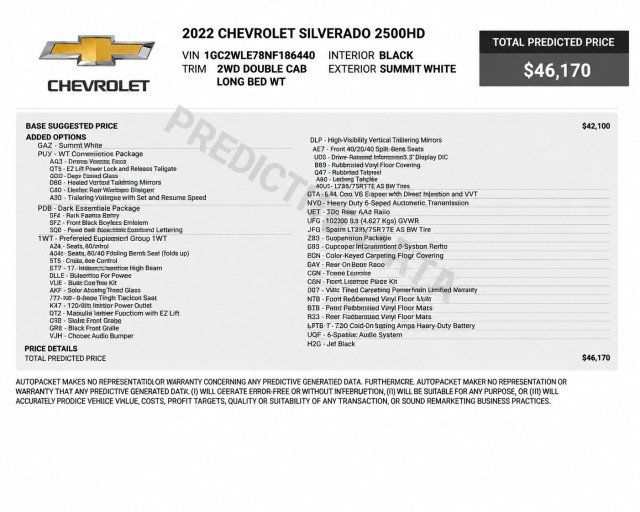 Used 2022 Chevrolet Silverado 2500 W/T RWD image 3