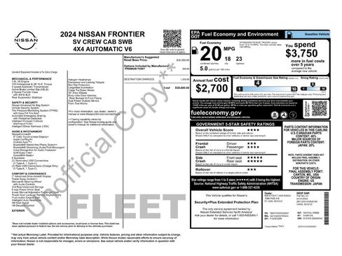 Used 2024 Nissan Frontier SV image 40