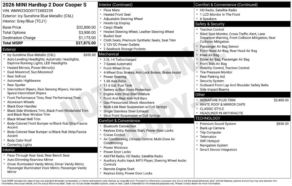 Certified 2026 MINI Cooper S FWD image 38