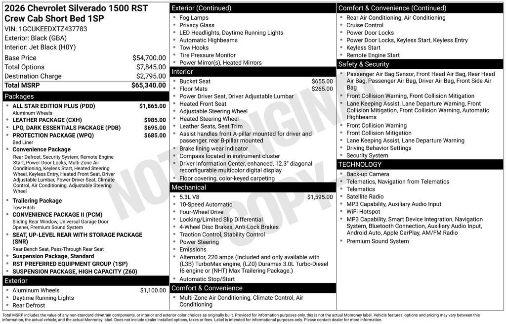 New 2026 Chevrolet Silverado 1500 RST w/ All Star Edition Plus AWD/4WD image 4