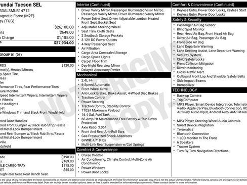 Used 2021 Hyundai Tucson SEL FWD image 14