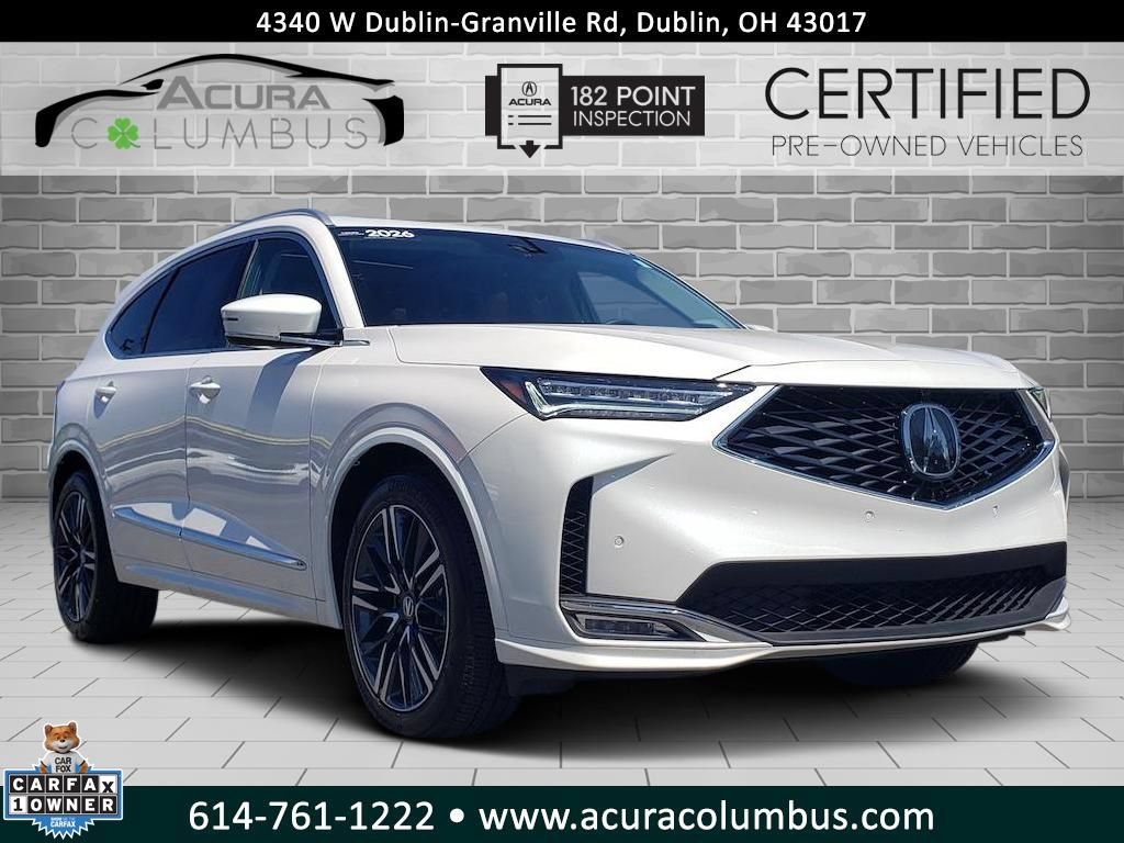 Certified 2026 Acura MDX w/ Advance Package AWD/4WD 360° Tour