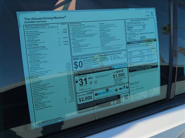 New 2026 BMW 330i Sedan w/ M Sport Package RWD image 18