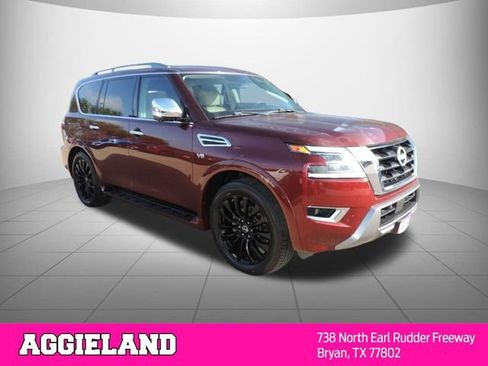 Used 2021 Nissan Armada Platinum w/ Captain's Chairs Package RWD image 3