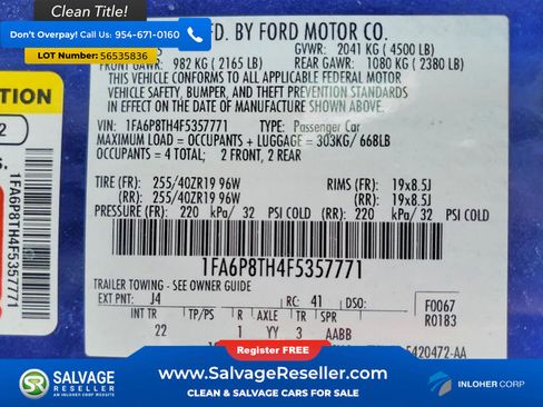 Used 2015 Ford Mustang Coupe w/ Wheel & Stripe Package RWD image 16