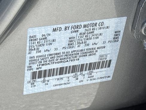 Certified 2024 Ford Explorer Limited w/ Limited Technology Package RWD image 47
