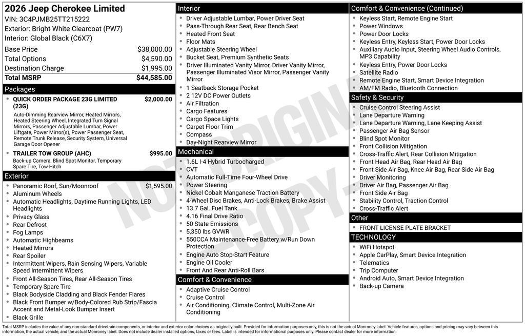 Used 2026 Jeep Cherokee Limited AWD/4WD image 12