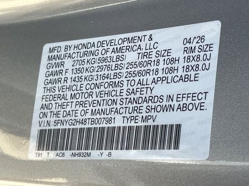 New 2026 Honda Pilot EX-L image 25