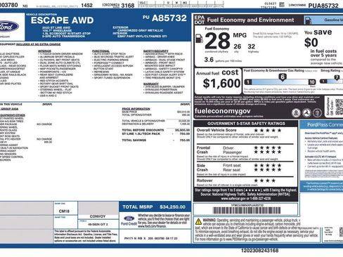 Certified 2023 Ford Escape ST-Line w/ Tech Pack #1 image 37