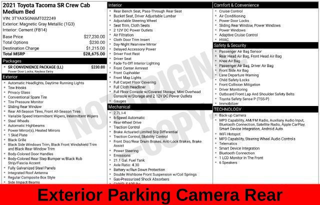 Used 2021 Toyota Tacoma SR w/ SR Convenience Package RWD image 35