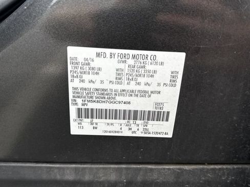 Used 2016 Ford Explorer XLT w/ Equipment Group 202A AWD/4WD image 16