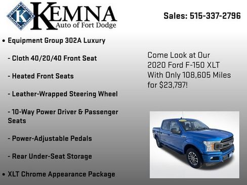 Used 2020 Ford F150 XLT w/ Equipment Group 302A Luxury image 13