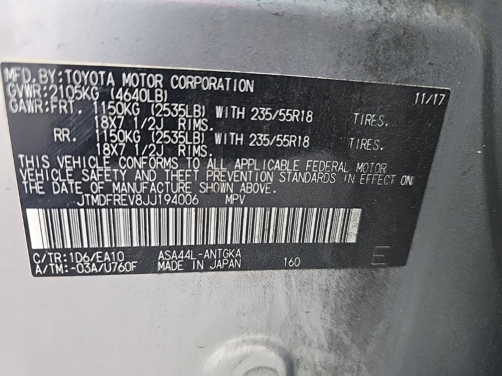 Used 2018 Toyota RAV4 Limited w/ All Weather Liner Package AWD/4WD image 13