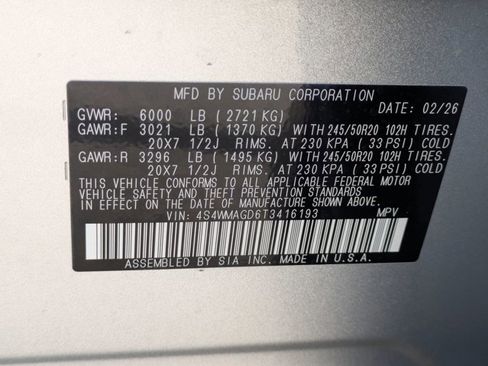 New 2026 Subaru Ascent Limited image 19