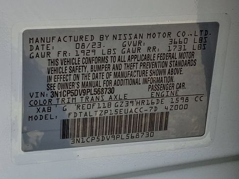 Certified 2023 Nissan Kicks SR w/ SR Premium Package FWD image 26
