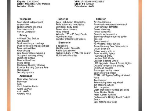 Used 2022 Subaru WRX image 33