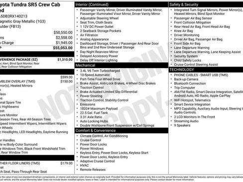 Used 2024 Toyota Tundra SR5 w/ SR5 Convenience Package AWD/4WD image 2