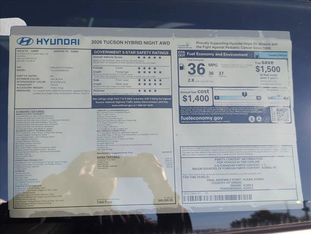 New 2026 Hyundai Tucson Limited AWD/4WD image 30