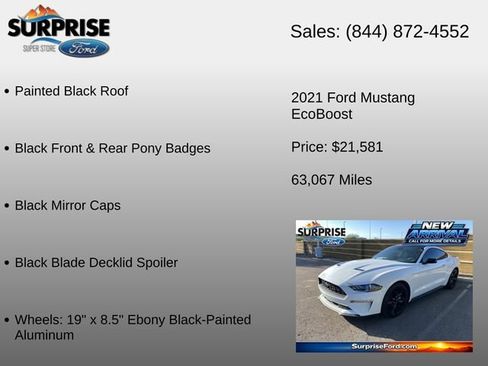 Used 2021 Ford Mustang Coupe w/ Black Accent Package RWD image 12