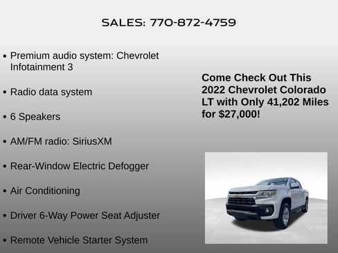 Used 2022 Chevrolet Colorado LT w/ LT Convenience Package image 15