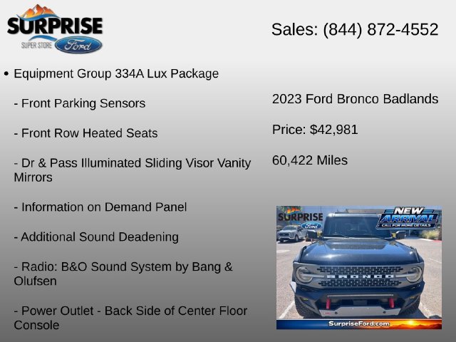 Used 2023 Ford Bronco Badlands AWD/4WD image 12