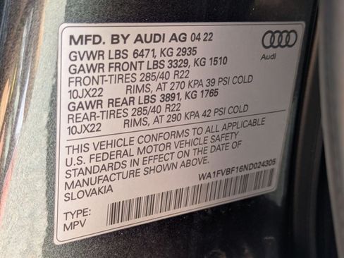 Used 2022 Audi Q8 Prestige w/ Prestige Package AWD/4WD image 17