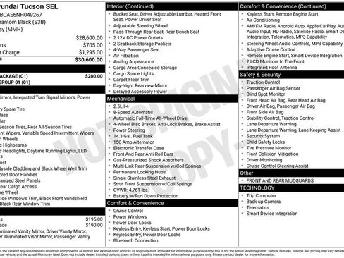 Used 2022 Hyundai Tucson SEL w/ Cargo Package AWD/4WD image 1