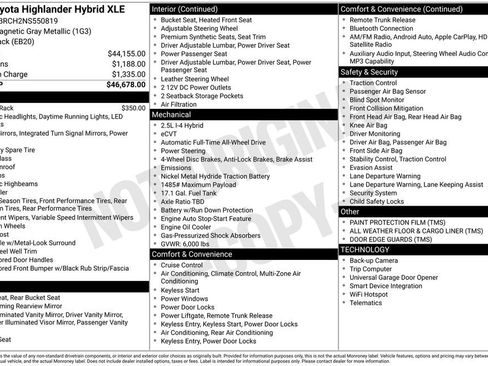 Used 2022 Toyota Highlander XLE AWD/4WD image 9