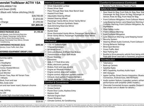 Used 2024 Chevrolet TrailBlazer ACTIV w/ Convenience Package AWD/4WD image 2